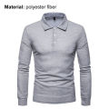 Pullover Shirt Long Sleeve Buttons Neck Turn-Down Collar Top. 