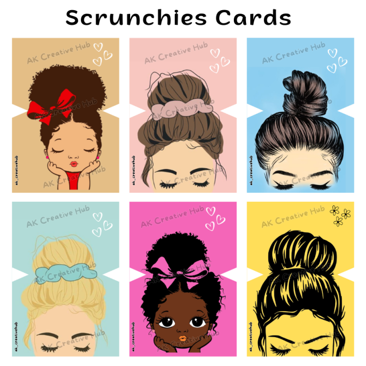 Scrunchies Display Cards/Customized Scrunchies Cards