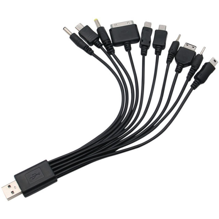 Multi Pin Cable Charger USB Adapter Cable Data Wire Cord 10 in 1 Multifunction USB Data Transfer Cable Universal Creek