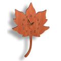 Maple Leaf Wall Clocks, Laser Cut Leaf Wooden Wall Clock, 3D Laser Cutting Wall Clock. 