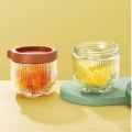 Set of 2 - Cat Paw Shape Glass Jars, Multipurposed Storage Jars, Glass Storage Sealed Jar Cup, Food Storage Containers, Canister Set for Kitchen Counter with Stackable Airtight Lid. 