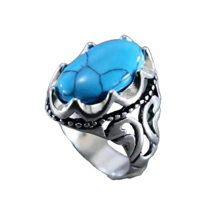 Blue%20Feroza%20Stone%20Turkish%20look%20Trendy%20Premium%20Ring%20For%20Men%20-%20Image%202
