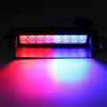 8 LED Visor Dashboard Universal Emergency Strobe Flashing Light Blue & Red. 