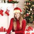 Santa Hat Kid Woman Man Adult Christmas Dress Up Party Hat Light Up Christmas Holiday Hats For Christmas Party. 