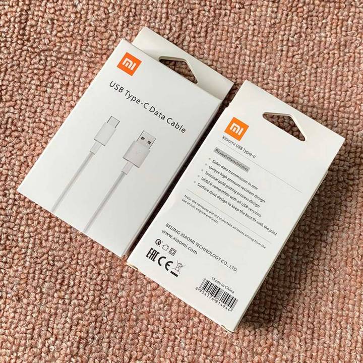 Original Mi USB Type C Cable 100CM USB-C Fast Charger Data Cable For XIAOMI 5 6 8 9 10 Note 3 10 A2 A3 Lite F1 Redmi Note 8 Pro