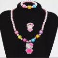 Candy Beads Resin Plastic Kids Jewelry Set for Children Flower Pendants Cute Necklace set. 
