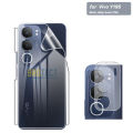 2 in 1 vivo Y19s Back Jelly Protector + Camera Lens Protector 9H Soft nano Unbreakable film & Vinyl soft skin sheet wrap lamination paper Edge to Edge Protector For vivoy19s - Transparent. 
