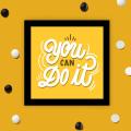 Frame for Home & office with Motivational Quotes - Black Color PVC. 