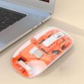 New Transparent Wireless + Bluetooth Dual-Mode Rechargeable Mouse. 
