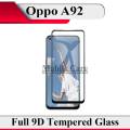 Oppo A92 Full Black 9D/5D/10D/11D/6D Tempered Glass Screen Protector Edge to Edge Full Glue Premium Quality Film For A92. 