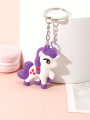 My Little Pony 3D Silicone Keychain Pendant Key Ring Toy Figure Girl and Boy Birthday Xmas Gift Twilight Sparkle Rainbow Dash Animation Peripheral Kawaii PVC Pendant Creative Key Chain Nature Action Doll Fluttershy Twilight Sparkle Pinkie Pie Toy Keychain. 