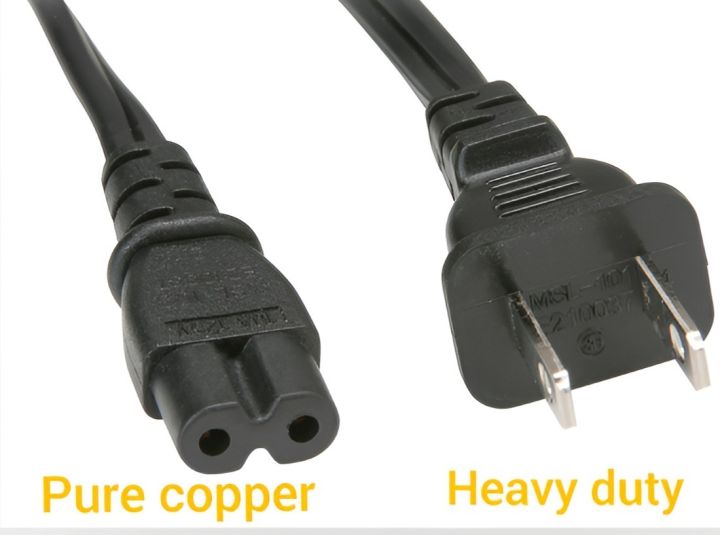 2 pin power cable, power cable for printers, Tape cable 2 meter wire length branded USA
