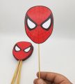 SPIDERMAN THEME CAKE TOPPERS PACK OF 10 CAKE TOPPERS. 