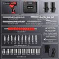 Cordless Drill Set 2 Batteries, WAKYME 12.6V Power Drill 30NM 18+1 Clutch, 3/8" Keyless Chuck, Variable Speed Built-in LED Electric Driver Drill for Drilling Wall, Bricks, Wood, Metal etc. 