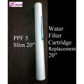 Water Filter Cartridge PPF 5 Micron Slim - 20 Inch. 
