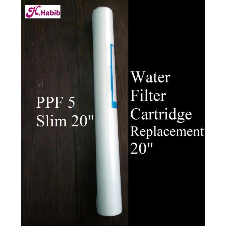 Water Filter Cartridge PPF 5 Micron Slim - 20 Inch