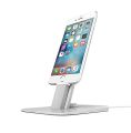 Twelve South HiRise Adjustable Desktop Stand for iPhone 5 – iPhone 14, iPad Mini & Accessories – Silver. 
