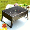 Folding Portable Charcoal Grill – Stainless Steel Mini BBQ Grill for Outdoor Cooking, Camping, Picnics, Beach, Tailgating, Compact & Easy to Carry. 