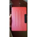 T230 Samsung Tab 4 7" Book Cover Folio. Full Tablet Cover Black And Red. 
