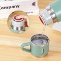 Stainless Steel Coffee Thermos Vacuum Flask Set, Insulated Water Bottle with Three Cup for Hot and Cold Drinks. 