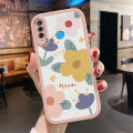 Hontinga for Huawei P30 Lite Nova 4E Back Cover PU Leather Beautiful Flowers Print Case Soft Silicone Edge Phone Cases. 