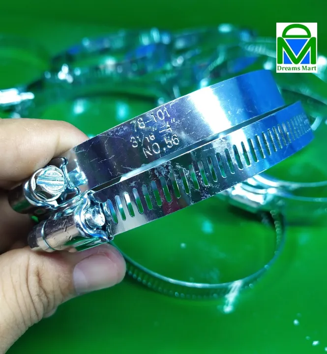 DreamsMart%20Adjustable%20Hoop%20Clamp%204%20inch%20(78-101mm)%20Taiwan%20Made%20Stainless%20Steel%20Fastening%20Clip%20Bracket%20Tie%20Worm%20Drive%20Jubilee%20Clip%20Fuel%20Hose%20Pipe%20Air%20Water%20Pipe%20Clip%20-%20Image%203