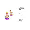 Rainbow Stacking Ring Toys for Kids, Baby Rings Toys, 9 Pcs Stacking Ring Tower Construction Toys, Multicolor Rings Toy Play Activity Baby Toys. 