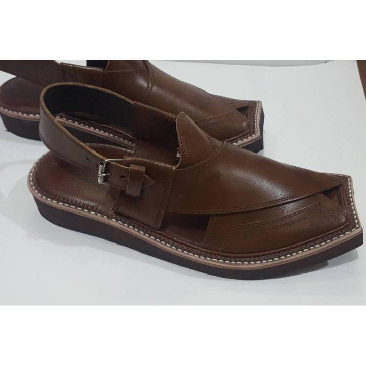 PESHAWARI PURE LEATHER KAPTAAN CHAPPAL FOR MEN