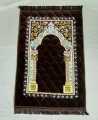 Velvet Jaye Namaz ( Jae Namaz ) Design - A - Multi Colors ( Tasbeeh + Miswak As a gift). 