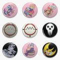 Soul Eater Crona And Ragnarok Macaron Maka Donut Lemon Cake Soft Button Pin Customizable Metal Hat Women Lapel Pin Cute Brooch. 