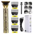 Professional Vintage T9 Trimmer for men USB rechargeable metal electric hair and beard clipper cutter trimmer machine exact trimmer for men price Best online trimmer, Grooming product for men. 