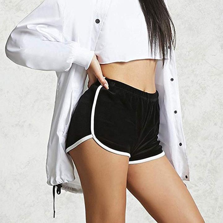 Sports Shorts Women Summer 2022 New Candy Color Anti Emptied Skinny Shorts Casual Lady Elastic Waist Beach Correndo Short Pants