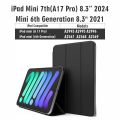 for iPad Case Mini 6 2021 Smart Case for iPad mini 7 2024 Book Cover 2021 Stand Case Cover. 