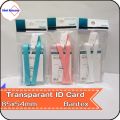 Transparent ID Card Holder Lanyard Portrait Bantex. 