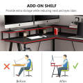 L-Shaped Corner Computer Gaming Desk - The Perfect Blend of a L-Shaped Computer Table, Gaming Computer Table, and Office Table with Wooden and Study Table Capabilities, Ideal for Home and Office Workspaces. 