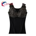 Comfortable Vest Stylish Floral Embroidered V-neck Thermal Vest for Women Cozy Slimming Winter Underwear Top Anti-static Vest. 
