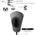 Microware 3 Way In / Out Digital Toslink Optical Audio Splitter Manual Switch with 2.6ft Fiber Optic Cable-Black. 