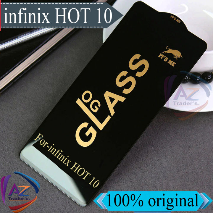 infinix Hot 10 OG Gorilla HD+ Glass Protector For infinix Hot 10 OG Glass Full Edge to Edge Tempered Screen Protector Premium Quality