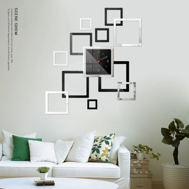 3d%20Diy%20Acrylic%20Wall%20Clock%20Modern%20Design%20Clock%20Decoration%20Living%20Room%20Quartz%20Acrylic%20Creative%20Square%20Mirror%20Stereo%20Wall%20Clock%20-%20Image%202