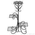 4 Tier Metal Plant Stand & Flower Pot Holder Display Home Decor Garden Indoor Outdoor Balcony Flower Storage Rack Adjustable. 