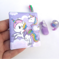 Cute Unicorn diary set with highlighter Tape and 3 in 1 Ball Point Pen A complete Gift stationery set school| Cute stationary items for girls. 