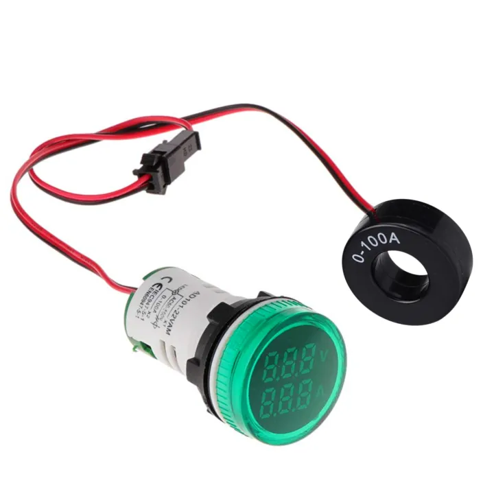 Round%20Digital%20AC%20Voltmeter+Ampmeter%202in1%20Volt%20meter%20Ampere%20meter%2050-500V%20100A%2022mm%20LED%20Current%20Indicator%20Voltage%20Meter%20Mini%20Volt%20Amp%20Tester%20Panel%20Panel%20Meter%20-%20Image%203