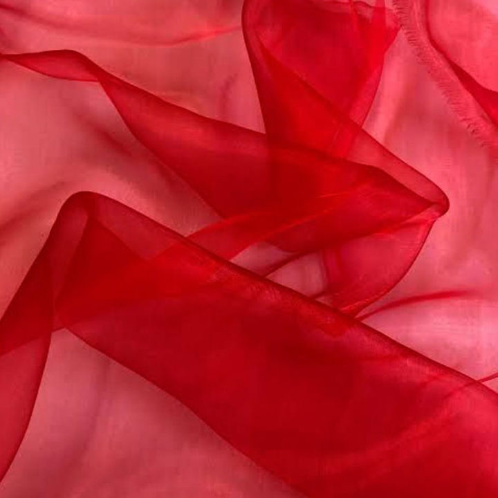 Plain Red Organza Fabric Soft Tissue Material for Craft and Decor