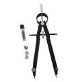 Geometry Set with Lock, Math and Precision Compass, Metal(black). 