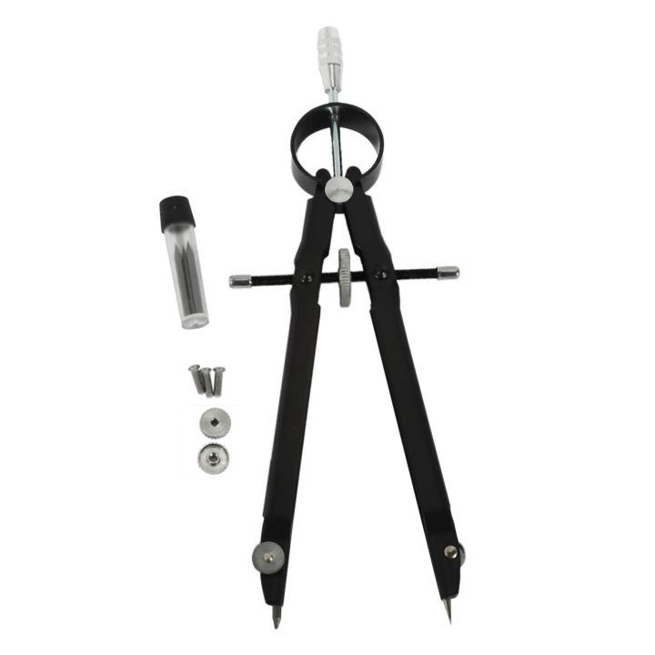 Geometry Set with Lock, Math and Precision Compass, Metal(black)