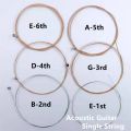 KOKKO Acoustic Guitar Strings E-1st B-2nd G-3rd D-4th A-5th E-6th Single String Stainless Steel Wire Guitar Replacement Parts. 