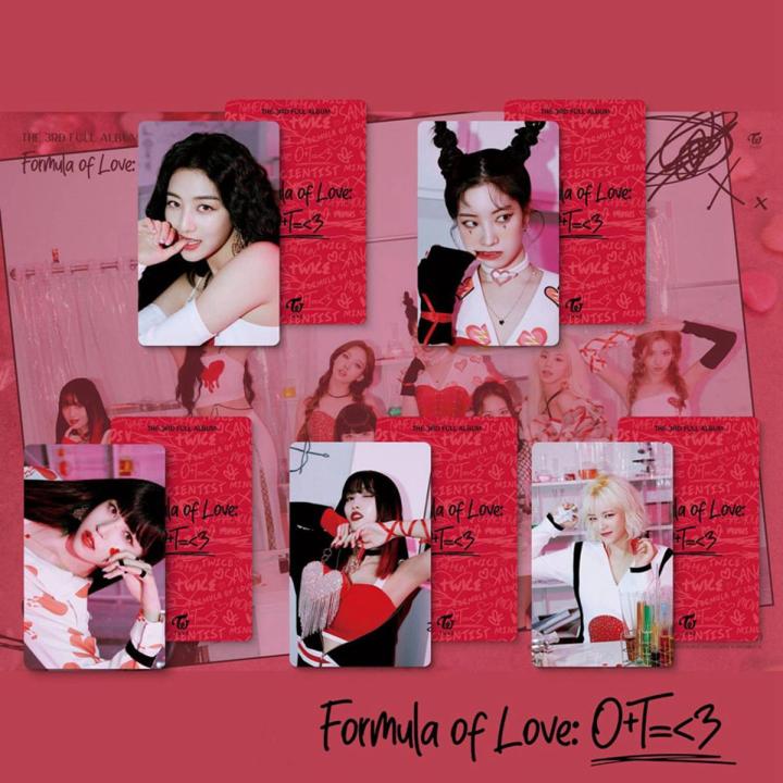 9PCS/Set Kpop TWICE New Album Formula of Love Lomo Card Self Made HD Printed Momo Mina SANA Photocards for Fans Collection