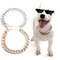 【Sooledead】Cool Dog Collar Necklace For Bulldog Gold Silve Plastic Necklace dog pet Supplies accessories. 