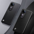 Vantime for vivo V40 Pro 5G V30e V29e V29 Case PU Leather Back Carbon Fiber Pattern Slim Matte Phone Casing. 
