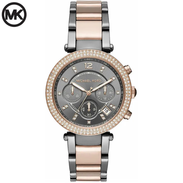 Michael%20Kors%20Gray%20Dial%20Two-tone%20Stainless%20Steel%20Chronograph%20Ladies%20Watch%20MK-6440%20-%20Image%202
